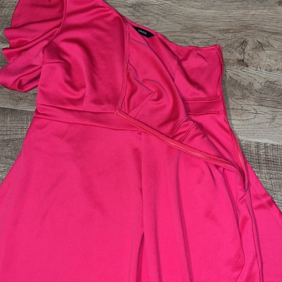 Pink One-Shoulder Dress Large - Picture 3 of 4